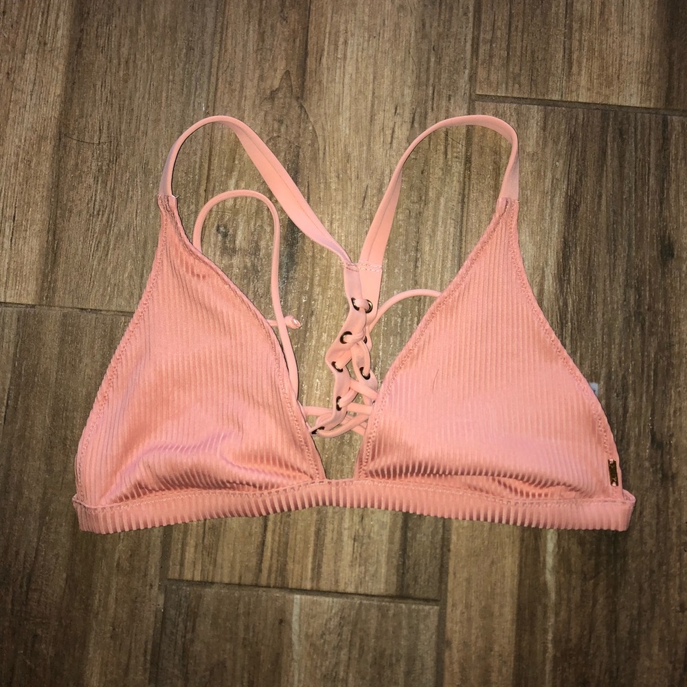 VS lace up back bikini top